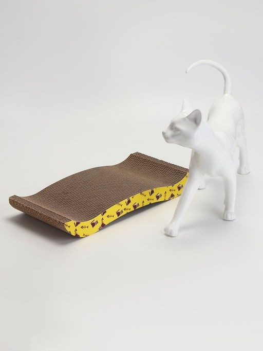 Когтеточка-лежанка «Пижон» из гофрокартона с кошачьей мятой «ГТО», 44.5×21.5×5.5 см