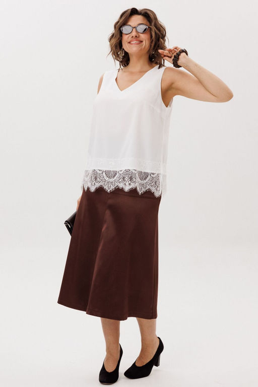 Юбка ANELLI 1510 жженная карамель