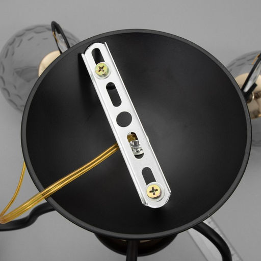 Светильник потолочный BayerLux «Анабель», 5хЕ27, 40 Вт, чёрный, 65×65×33 см