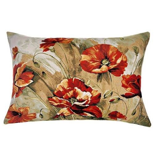 Акварель маки - гобеленовая наволочка 45х45 см - Гобеленглавснаб фото 2