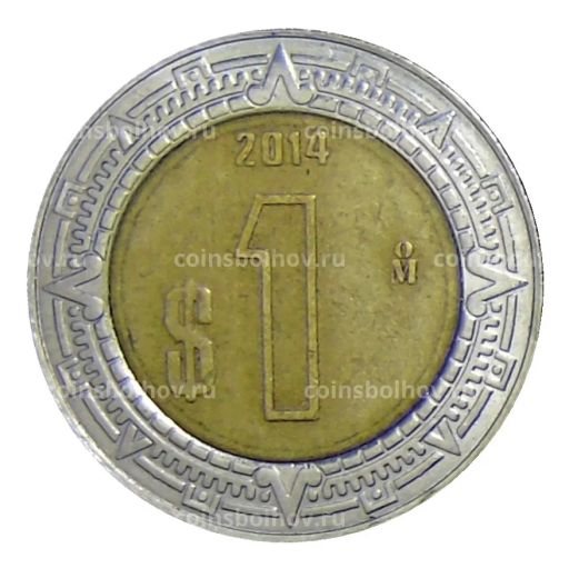1 песо 2014 года Мексика