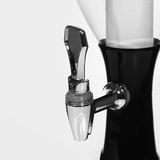 Башня пивная Вавилон, колба 2 л, подсветка, батарейки Ag10, пластик, чёрная - Simaland фото 3