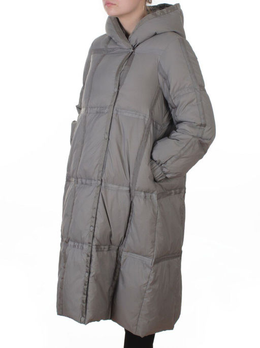 3065 GRAY Пальто пуховое зимнее женское (утиный пух) - Fashion фото 5