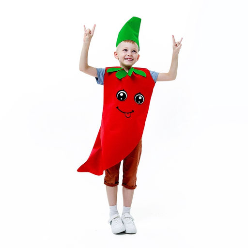 Карнавальный костюм «Красный перчик», фетр