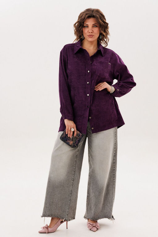 Рубашка ANELLI 1819 слива  фото 6