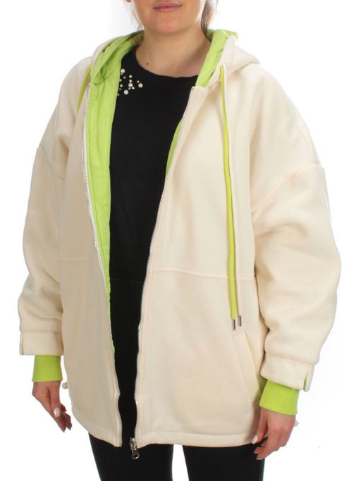 2561 BEIGE/ORANGE Худи женское (50 гр. синтепон) - Фабричный китай фото 19