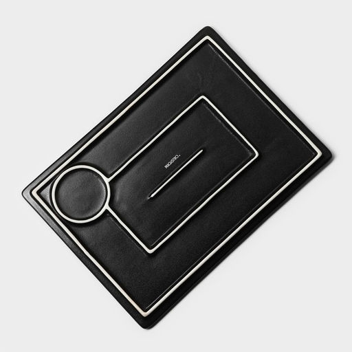 Блюдо для подачи Magistro «Pietra lunare», 33.5×24×1.5 см, фарфор, чёрное