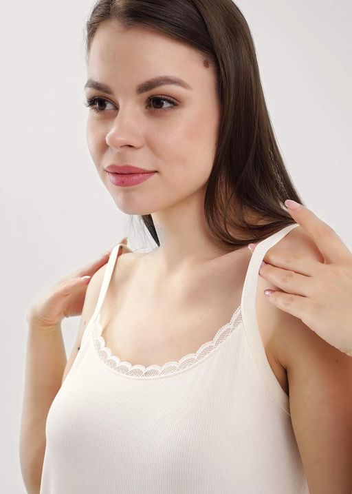 CLE LS025 Сорочка ночн. жен. База кашкорсе молочный - Clever wear фото 3