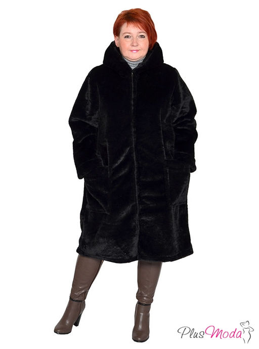 Жакет-дубленка Модель №1448 размеры 44-84 - Plusmoda фото 2