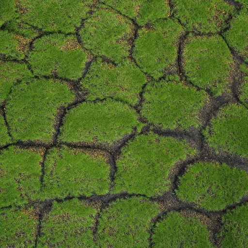 Мох искусственный, декоративный, полотно 1×1 м, рельефный, камни, зелёный с щепой, Greengo