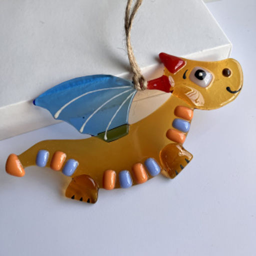 Сувенир  из стекла Летящий дракон на веревочке - Стрекоза фото 5