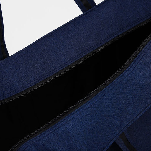 Сумка дорожная на молнии, наружный карман, длинный ремень, цвет синий - Simaland фото 4