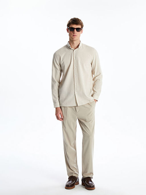 Slim Fit Uzun Kollu Erkek G?mlek