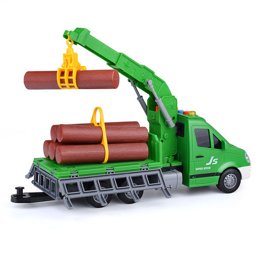 Машина "Лесовоз" на батарейках, в коробке