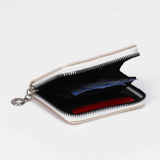 Кошелёк на молнии, отдел для карт, для монет, бежевый