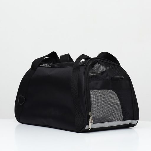 Сумка-переноска сетчатая, 48 х 26 х 31 см, черная - Пижон фото 3