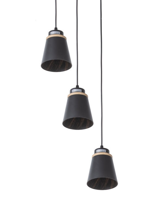 Светильник подвесной 30136/3, 3хE27, 40 Вт, чёрный