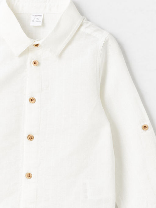 Uzun Kollu Basic Erkek Bebek G?mlek - Waikiki фото 3