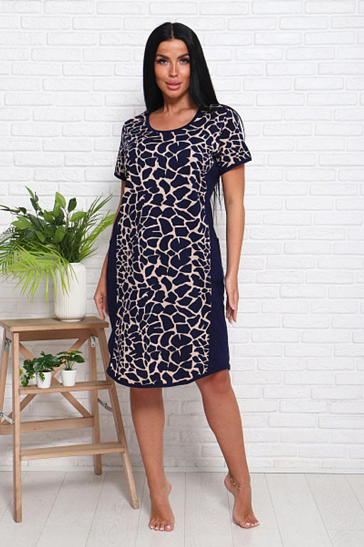 Туника с карманами (00999, синий)