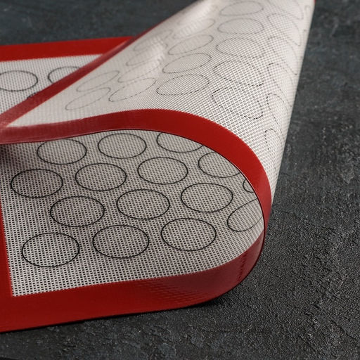 Коврик для выпечки армированный Доляна «Макарунс», силикон, 40×30 см