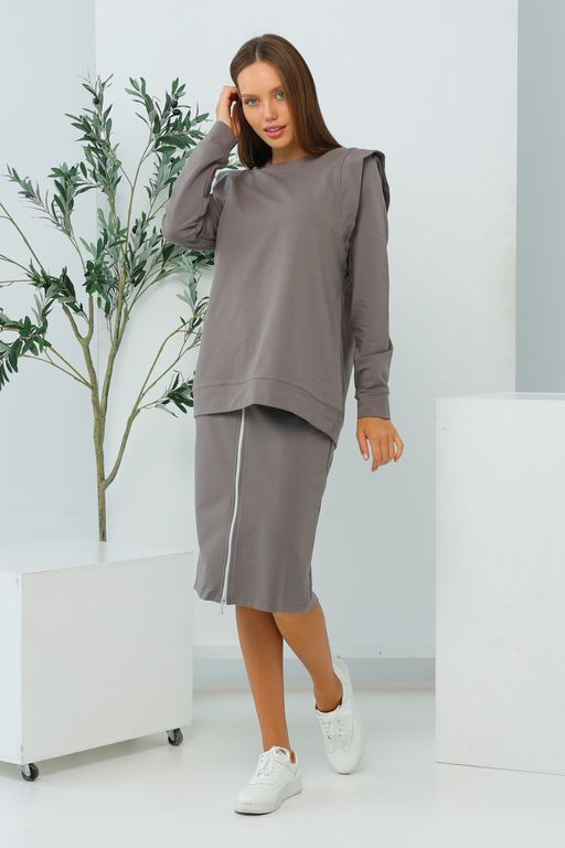 Джемпер женский 292L3-21 т,серый - Solo mio фото 4