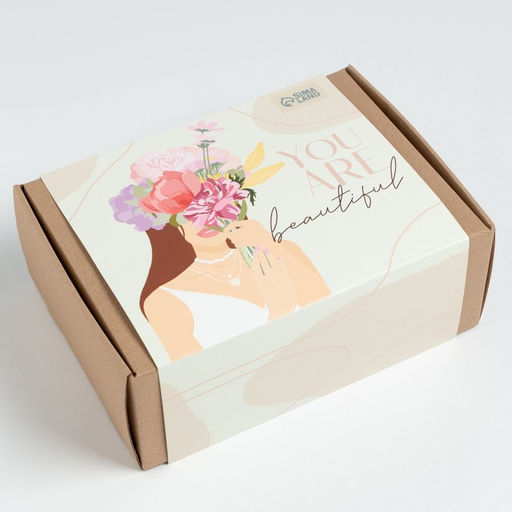 Набор подарочный «Этель» You are beautiful: полотенце, повязка, расчёска