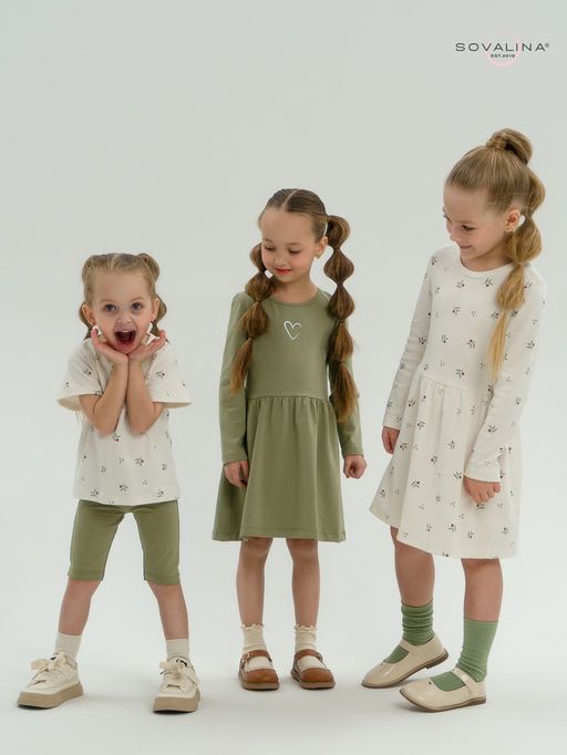 Костюм Актив бордовые тюльпанчики-оливка - Sovalina фото 42