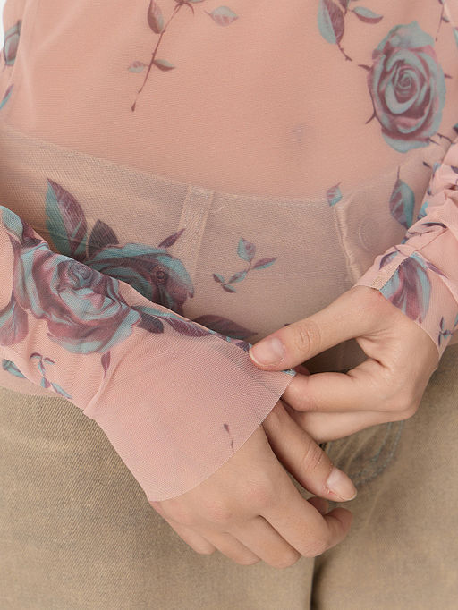 Джемпер женский бежевый из сетки - Mark formelle фото 5