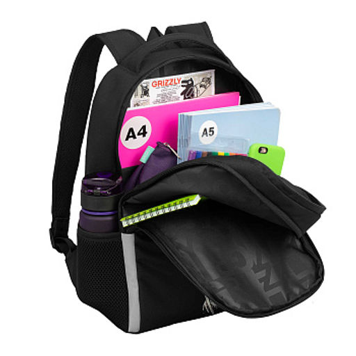 RB-651-2 Рюкзак школьный с картхолдером на держателе - Grizzly фото 5