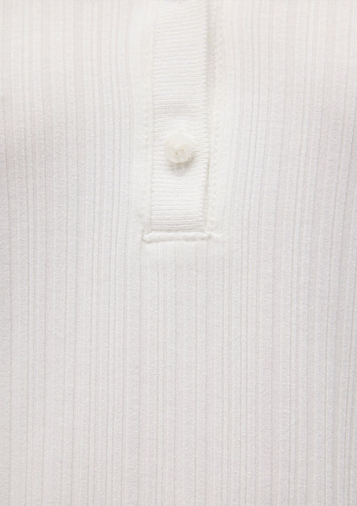 Beyaz Polo Tisort - Mavi фото 6