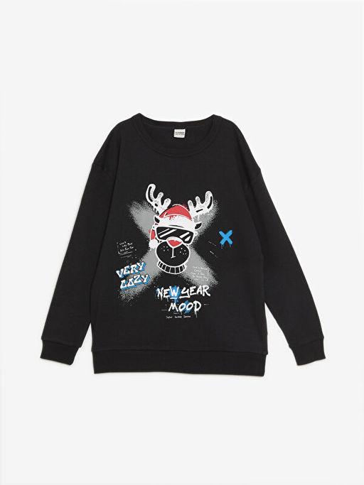 Bisiklet Yaka Y?lba?? Temal? Erkek ?ocuk Ti??rt