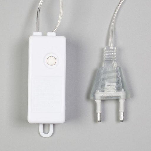 Гирлянда Нить 3 м с насадками Лампа, IP20, прозрачная нить, 80 LED, свечение белое, 8 режимов, 220 В - Luazon lighting фото 6