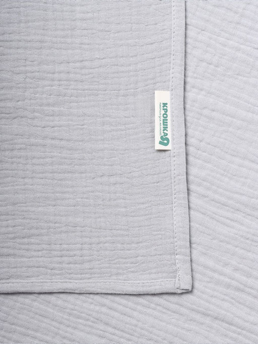 Полотенце - уголок муслиновое «Крошка Я», 75×75 см, хлопок 100%, серо-голубое