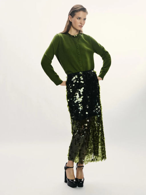 Кардиган с пайетками на воротнике / Zarina