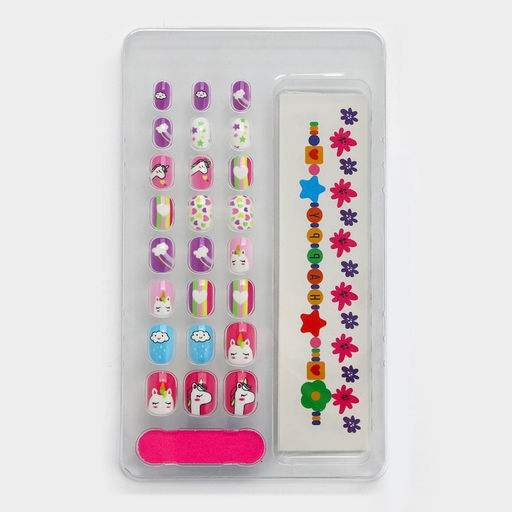 Накладные ногти детские с татуировками Малыши, 24 шт. - Выбражулька фото 2