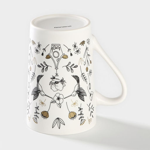 Кружка Доляна «Колибри», 380 мл, фарфор, цвет белый
