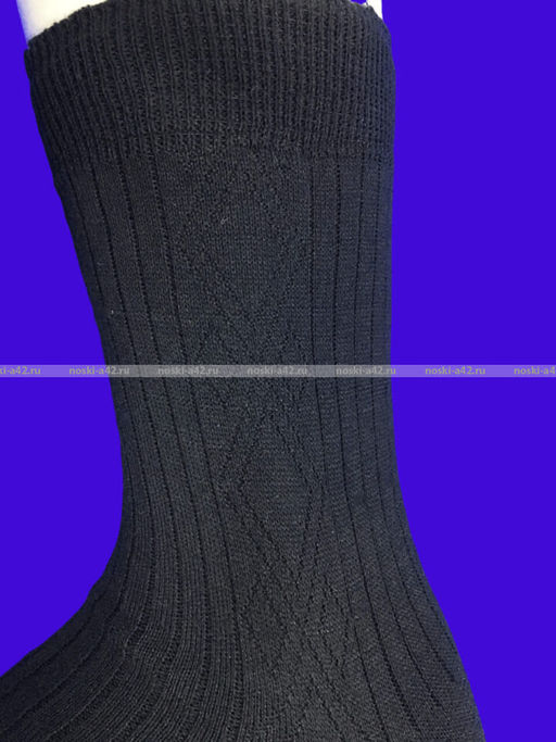 Цена за 10 пар. Чебоксары носки мужские хлопок 100% с рисунком черные