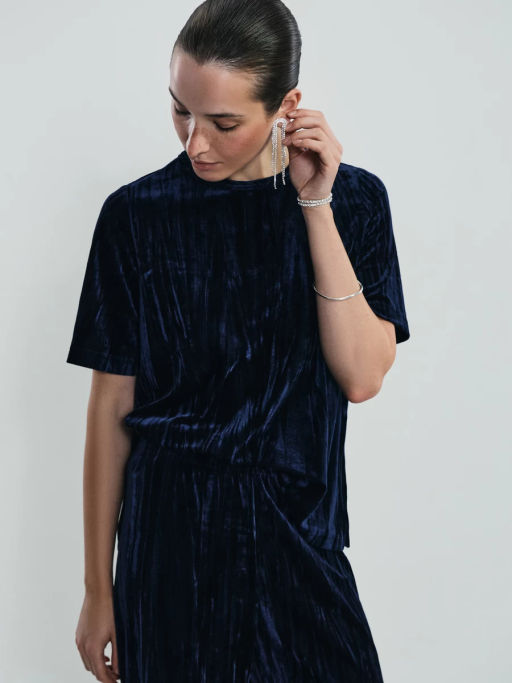 Футболка с коротким рукавом из бархата / Zarina