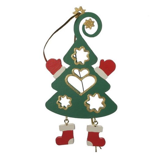 Игрушки ручной работы - Елочка подвеска плоская 6029 - Idh фото 2