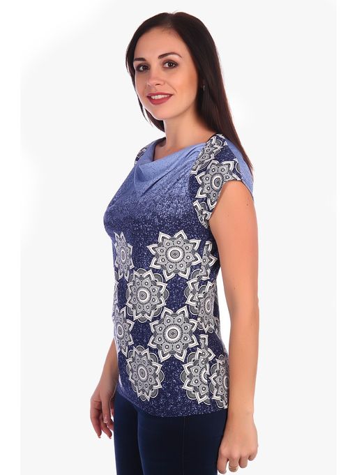 Деми футболка женская (голубой)* - Lovetex фото 2