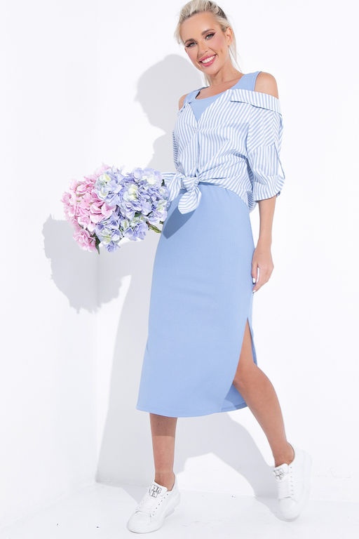 Платье Морской бриз (небо) - Эльза фото 5