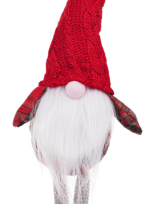 Фигура текстиль «Гном в красном» 55 см, 1 LED, от батареек AG13×3, свечение тёплое белое
