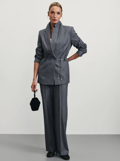 Приталенный однобортный жакет / Zarina фото 2