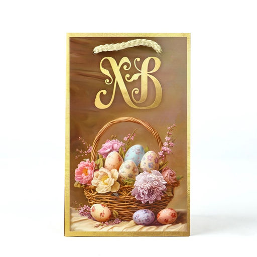 Цена за 3 шт. Пакет подарочный под кулич «Пасха», яйца, 10×16×10 см