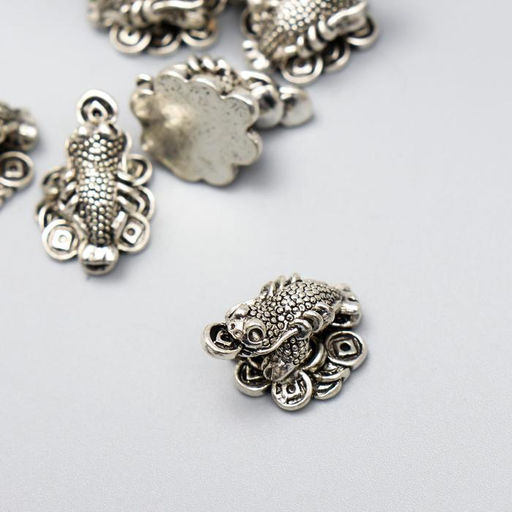 Цена за 7 шт. Сувенир кошельковый металл «Денежная жаба», 1.5×1.2 см