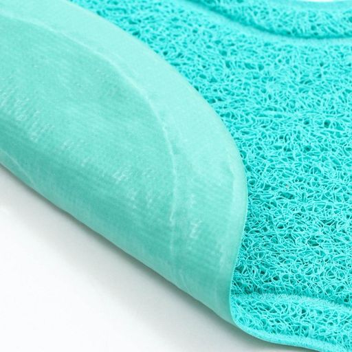 Коврик 2-в-1 под миску/туалет для животных два круга, 47 х 26 см, бирюзовый - Пижон фото 5