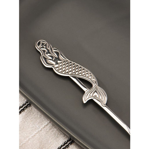 Ложка десертная из нержавеющей стали Magistro Русалочка, длина 16 см, цвет серебряный  фото 3