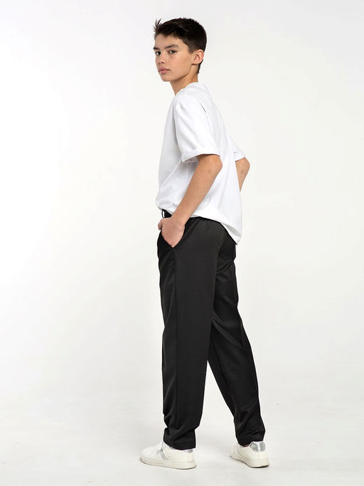 Черные школьные брюки для мальчика Mooriposh, модель 0914 фото 4