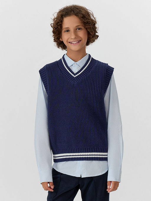 Жилет для мальчиков синего цвета - Mark formelle фото 2