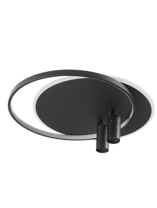 Люстра FL51393, пульт, LED, 3000-6400K, 65 Вт, 56×48×12 см, чёрная